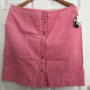 Jones New York Pink Corduroy Mini Skirt